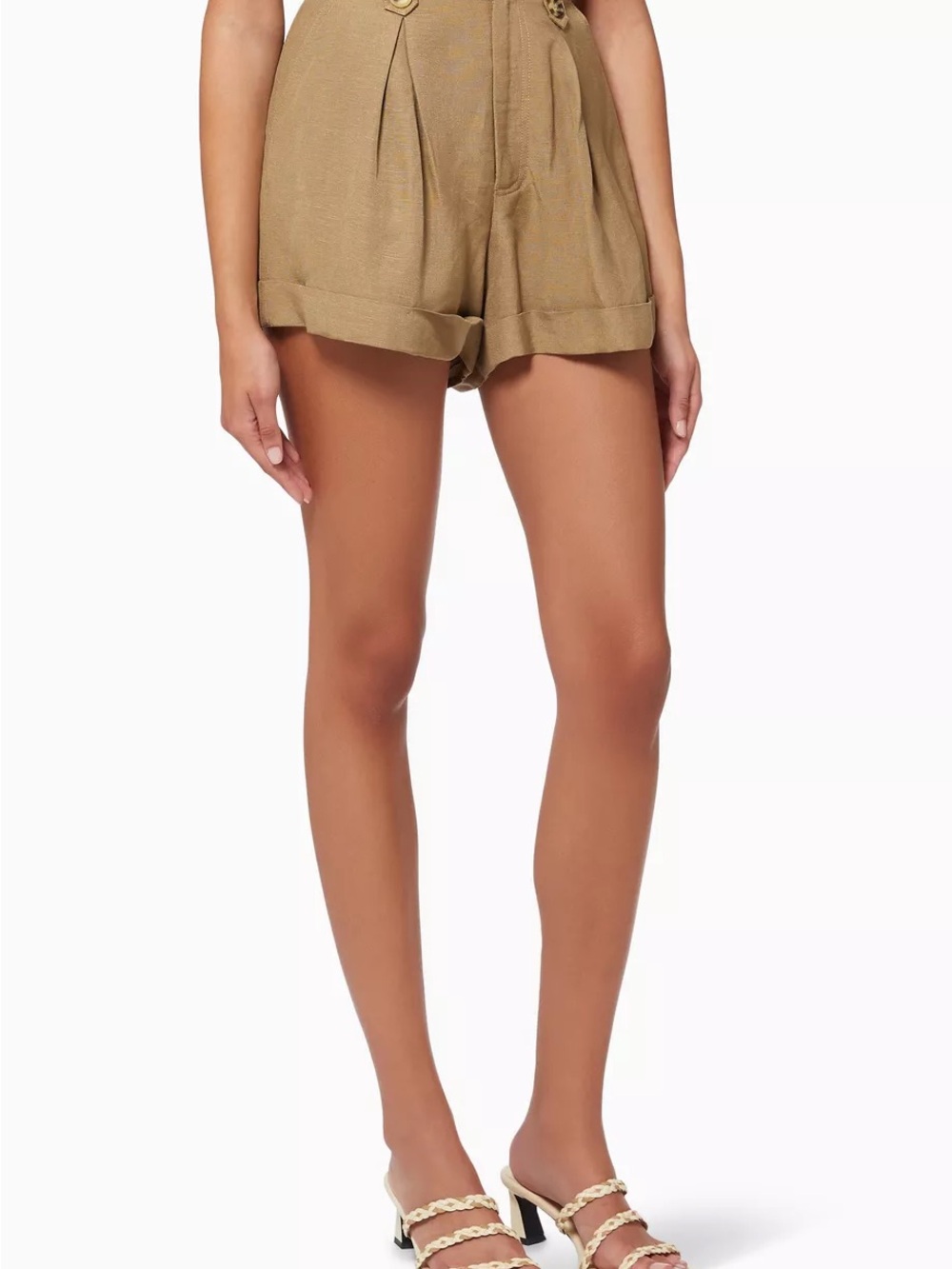 NWT Significant Other Linen Blend Pleated Shorts Size 4 $190 Retail